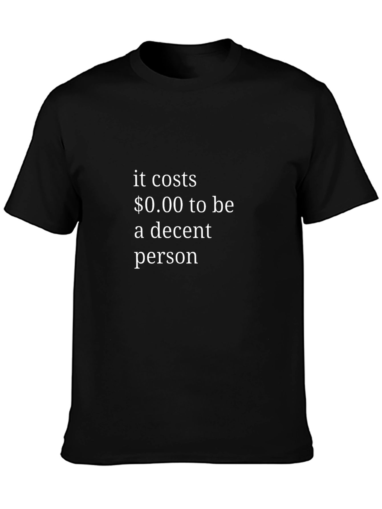 Decent Person T-Shirt - Black Cotton Tee