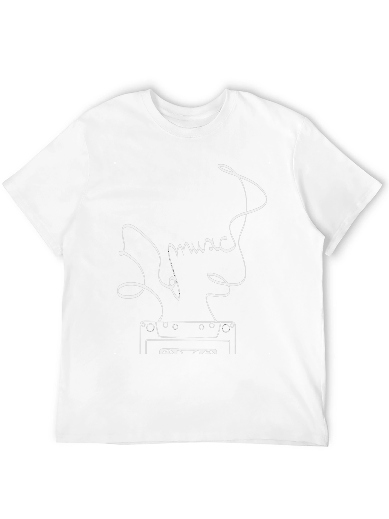 Music Cassette Tape Graphic Black T-Shirt