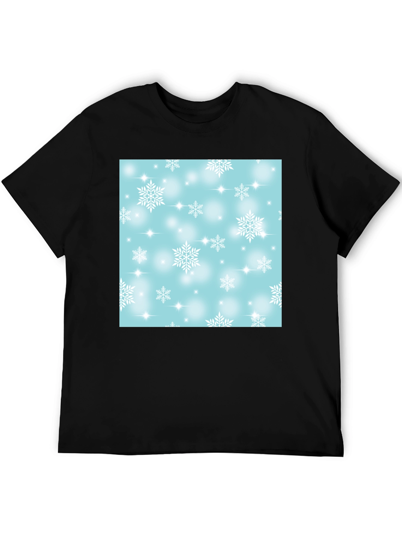 Snowflake Pattern T-Shirt - Winter Festive Tee