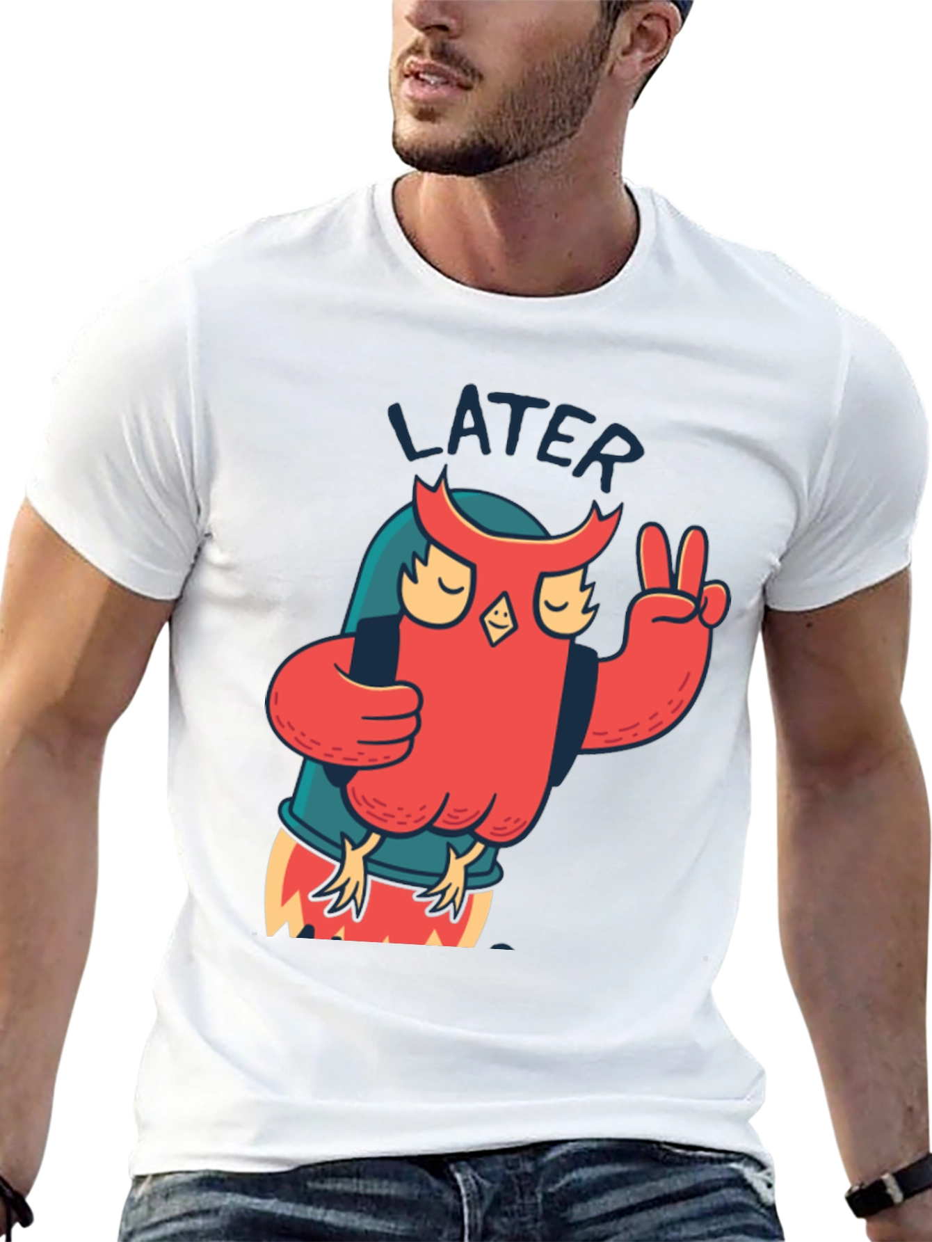Cool Owl Later Black T-Shirt