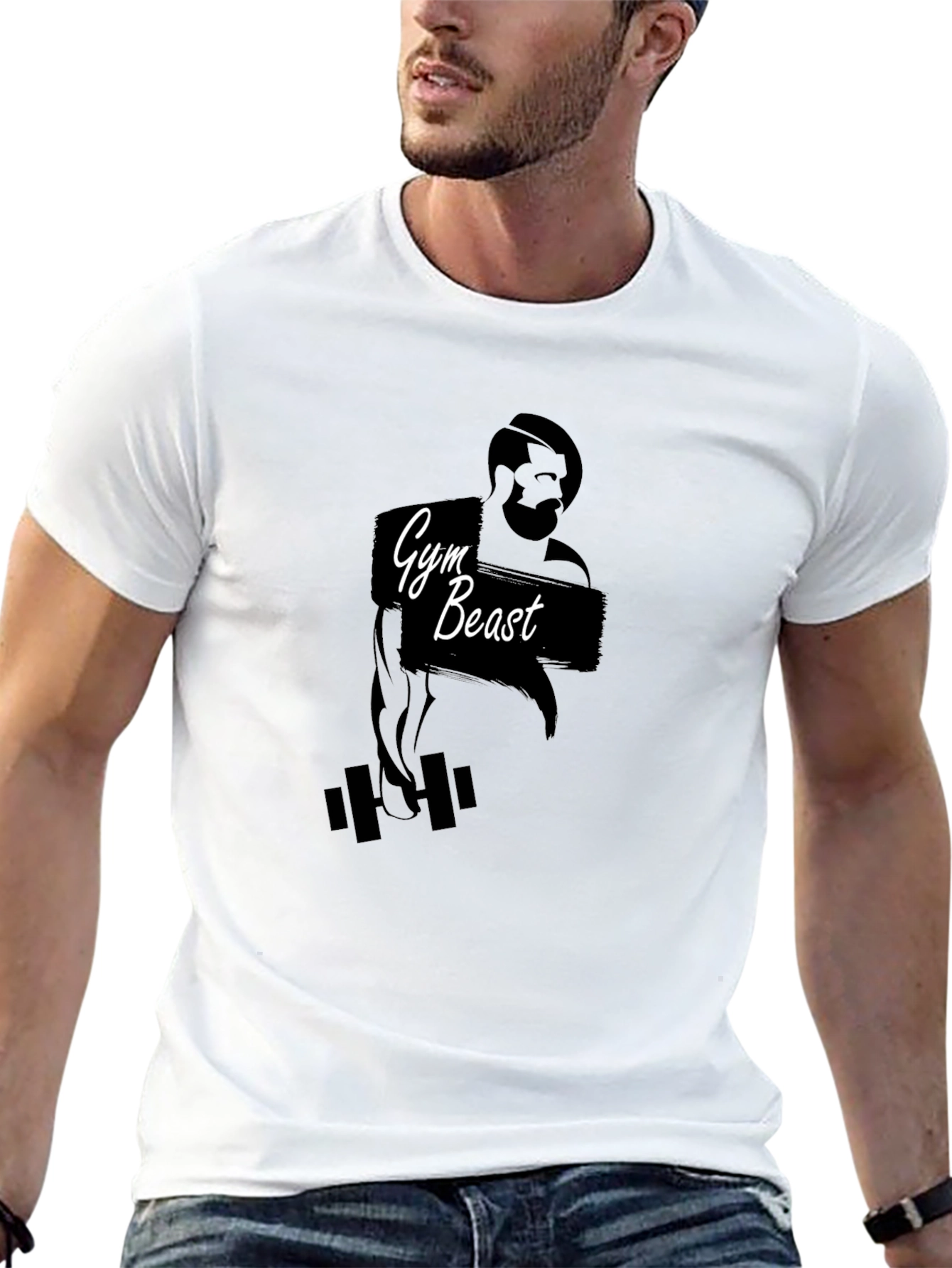 Gym Beast Graphic Tee - Black