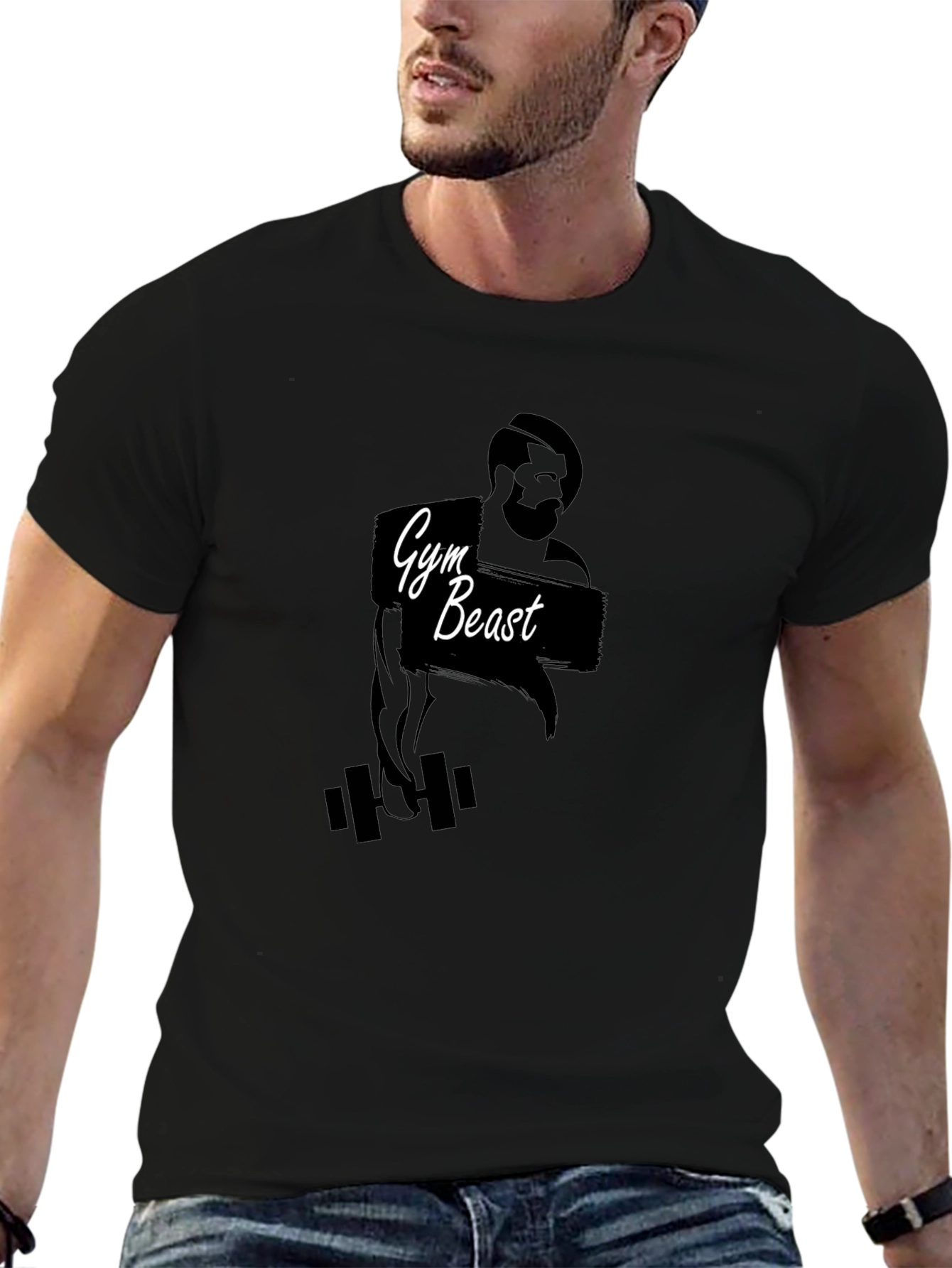 Gym Beast Graphic Tee - Black