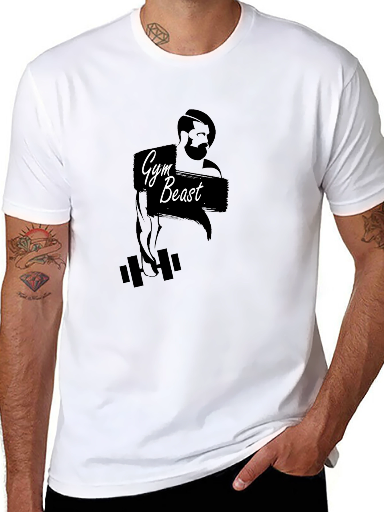 Gym Beast Graphic Tee - Black
