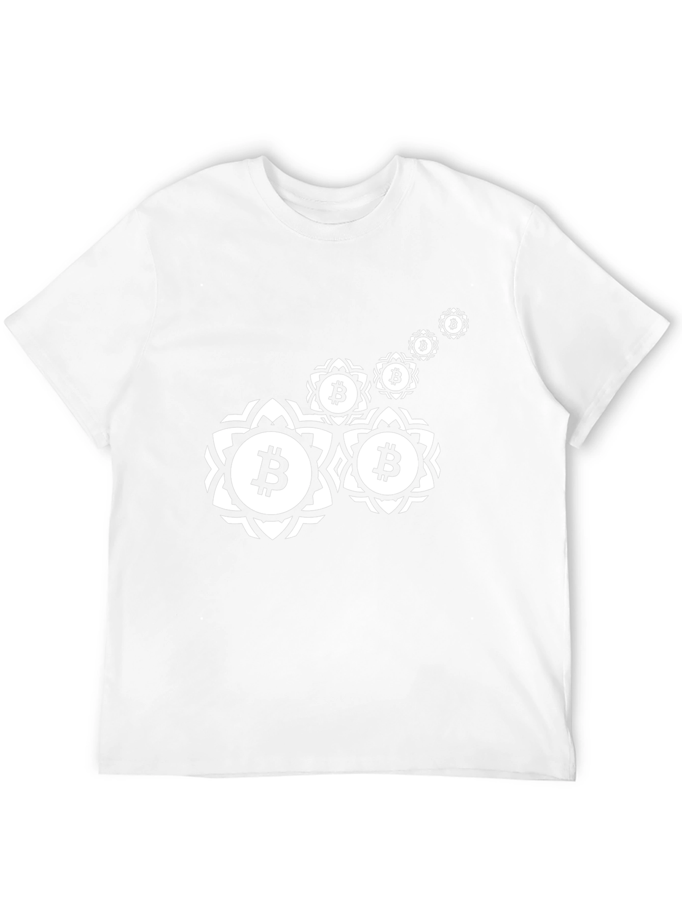Bitcoin Floral Mandala Black T-Shirt