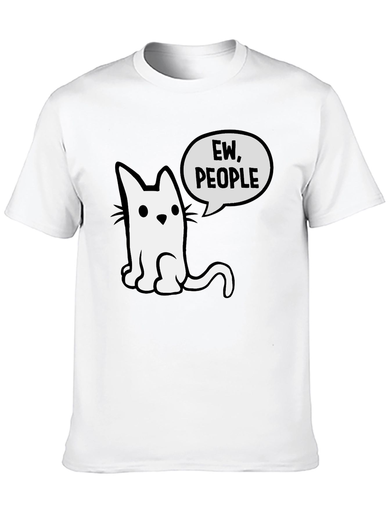 Ew People Funny Cat Graphic Tee