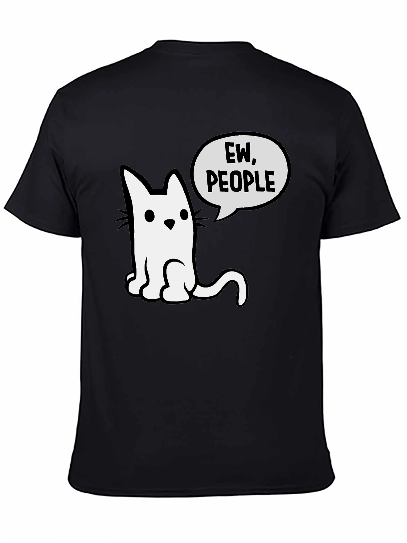 Ew People Funny Cat Graphic Tee