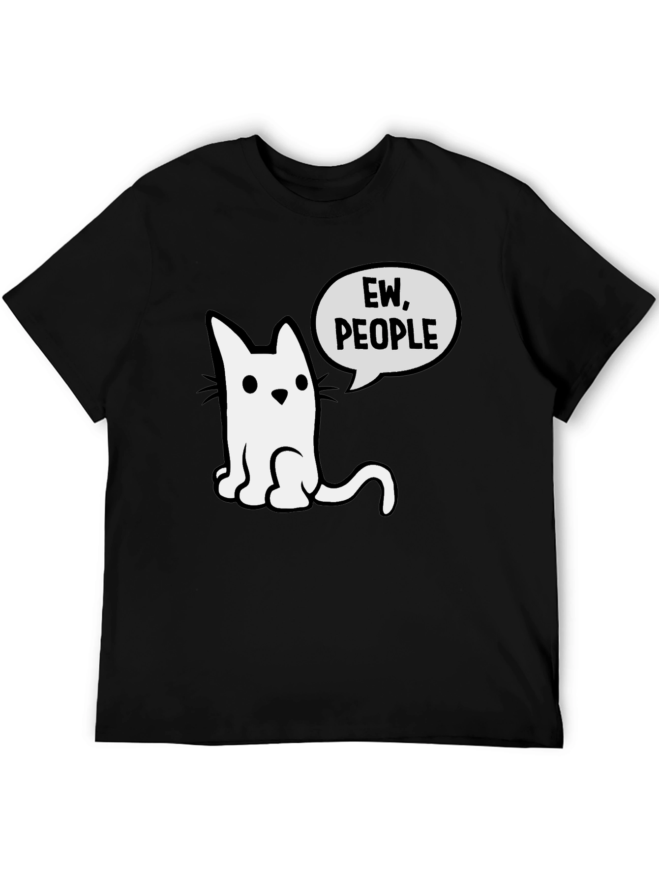 Ew People Funny Cat Graphic Tee