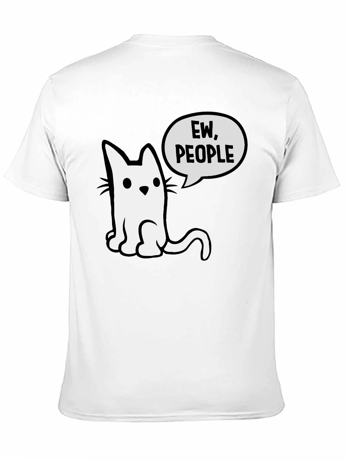 Ew People Funny Cat Graphic Tee