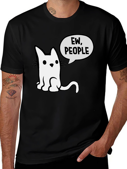 Ew People Funny Cat Graphic Tee