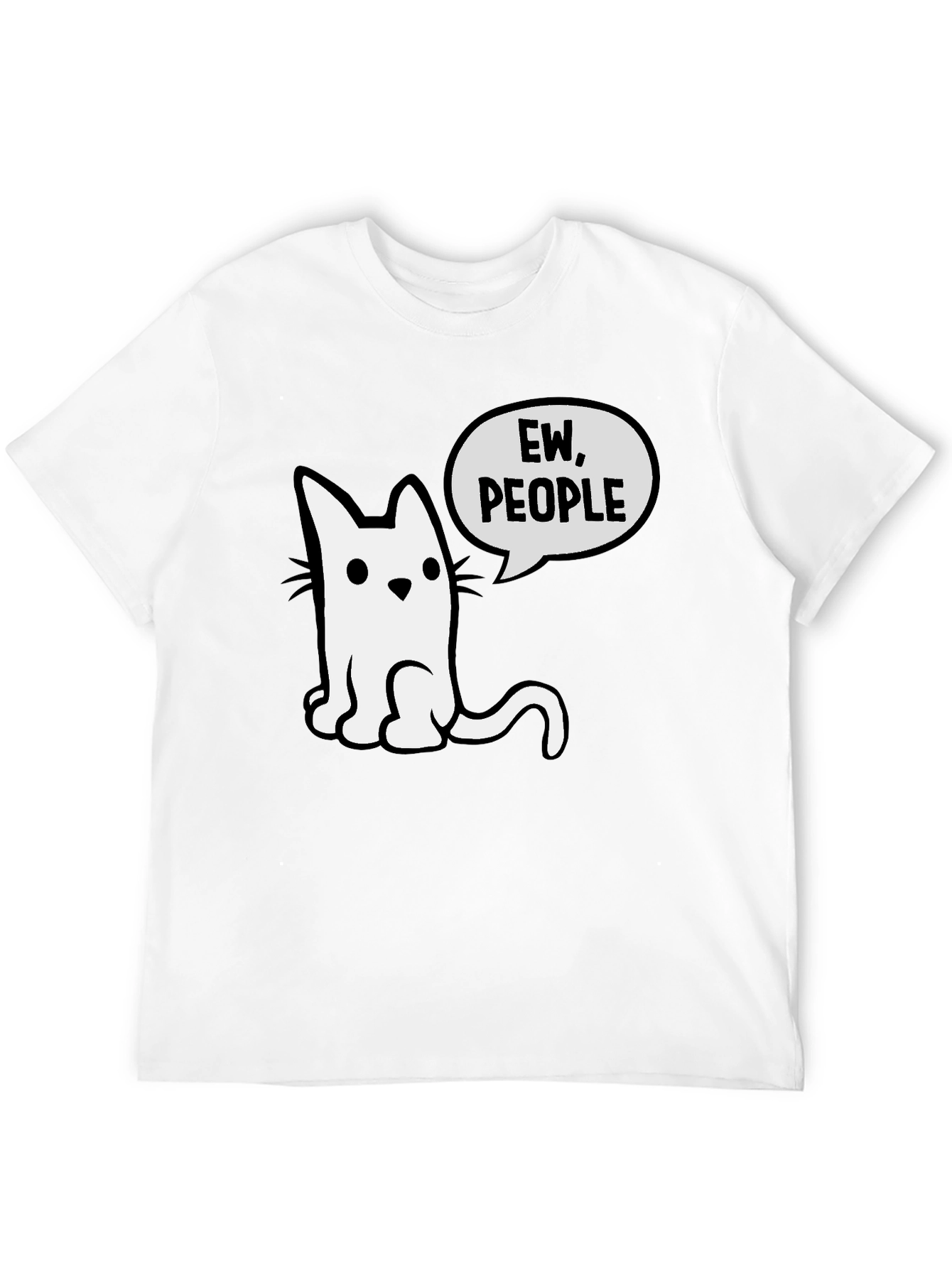 Ew People Funny Cat Graphic Tee