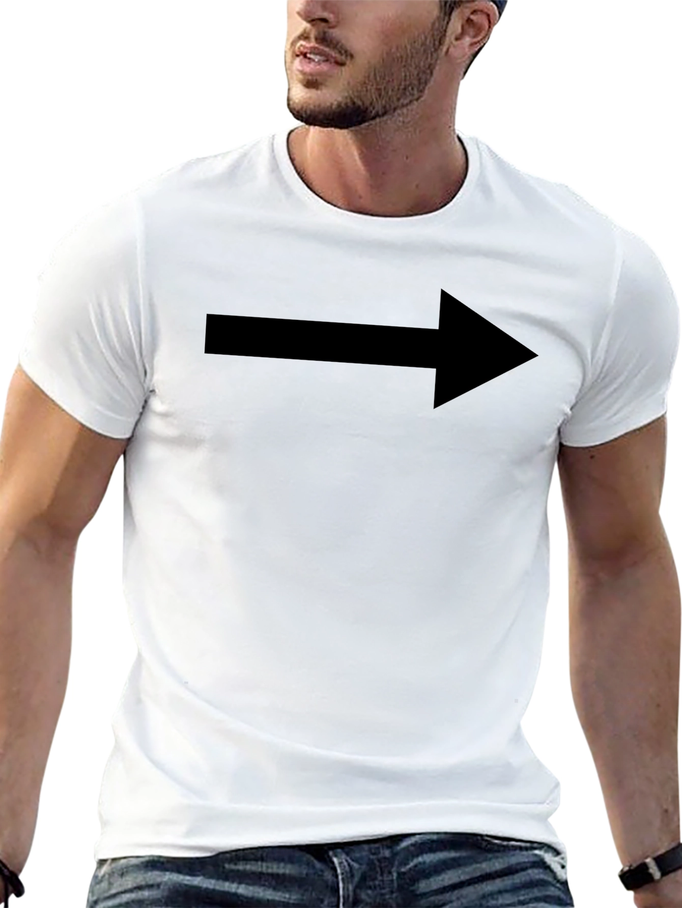 Right Arrow Graphic Black T-Shirt