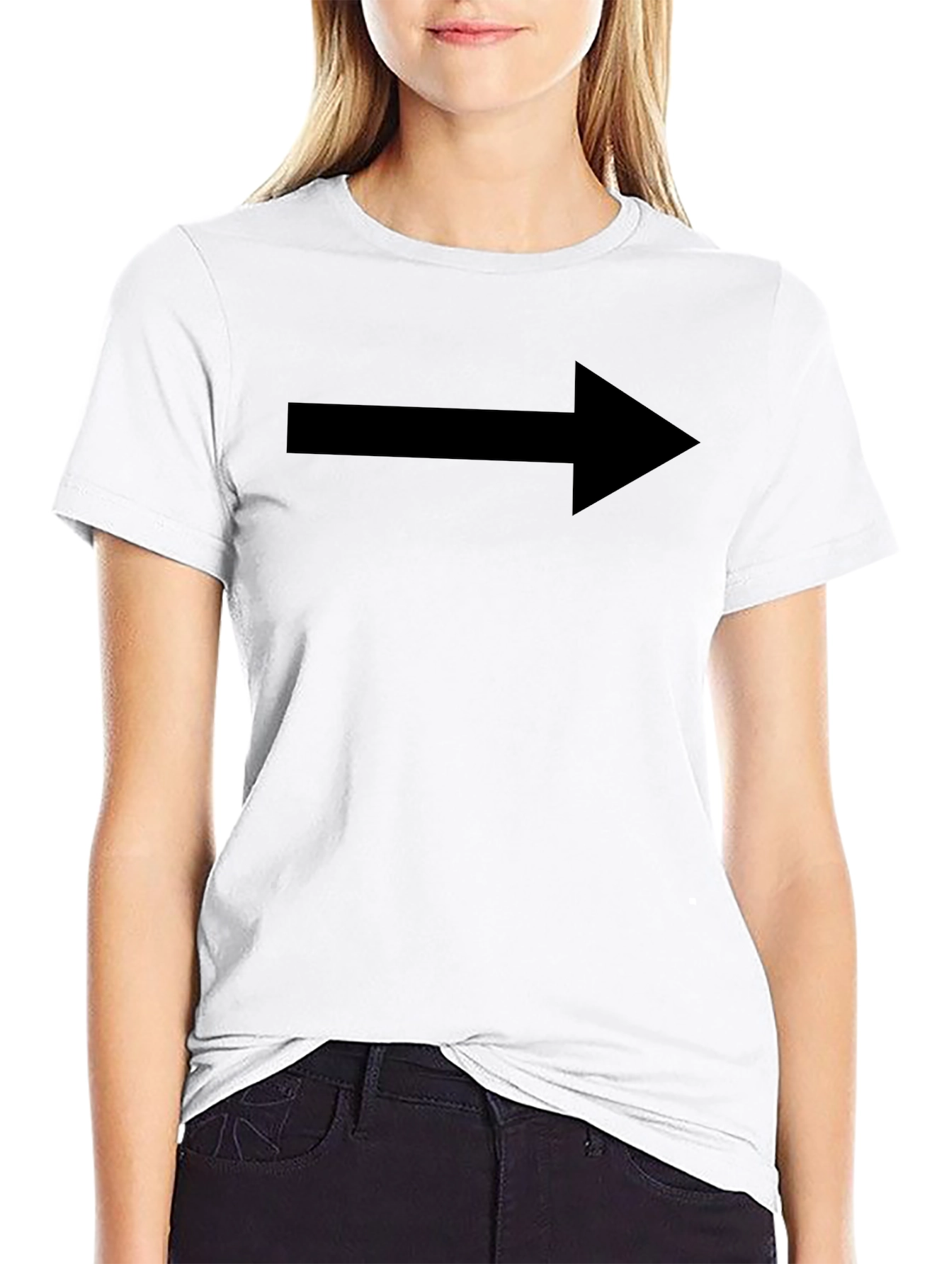 Right Arrow Graphic Black T-Shirt
