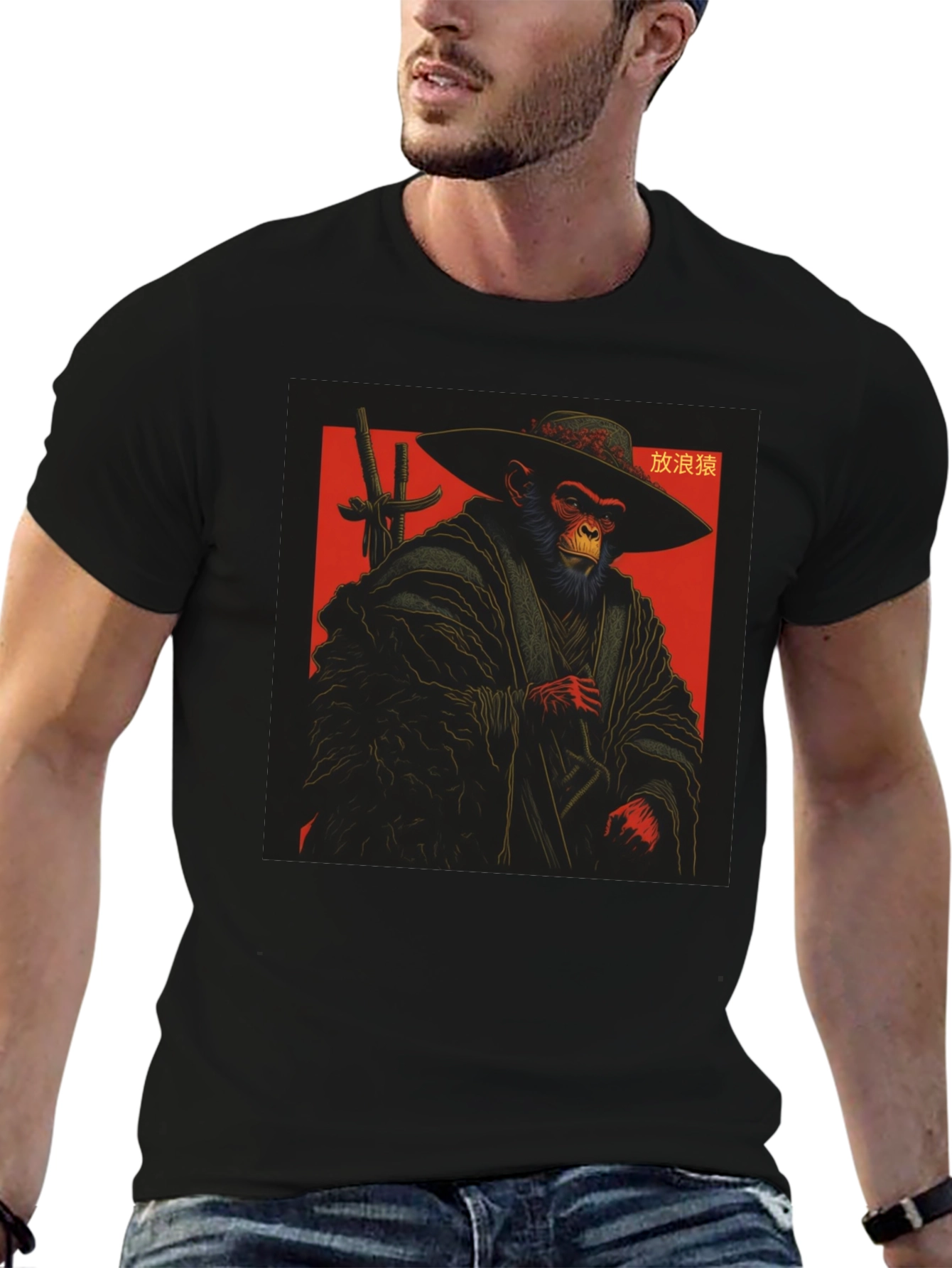 Monkey Samurai T-Shirt - Unique Graphic Tee