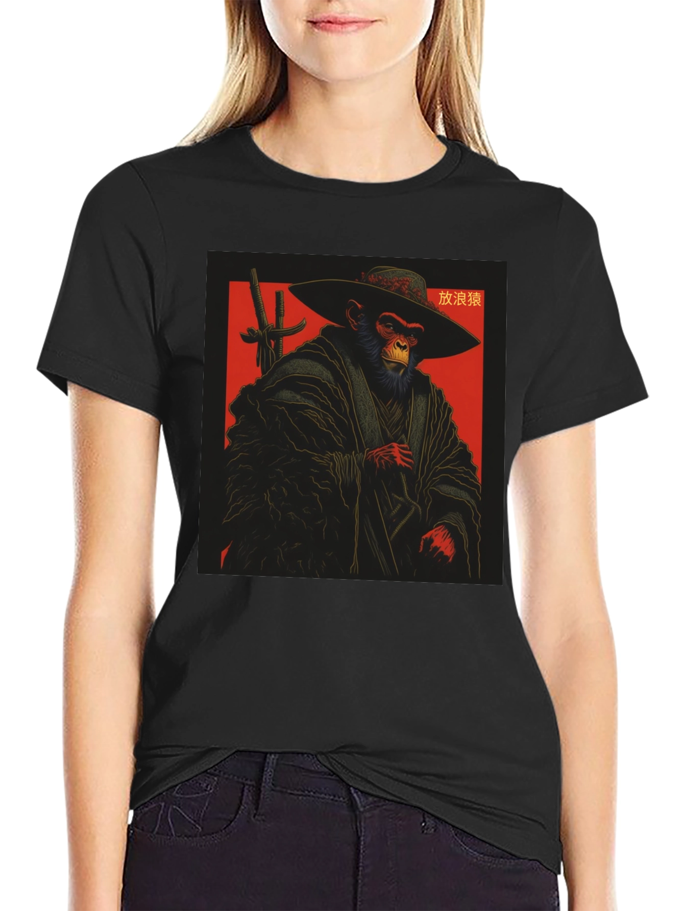 Monkey Samurai T-Shirt - Unique Graphic Tee