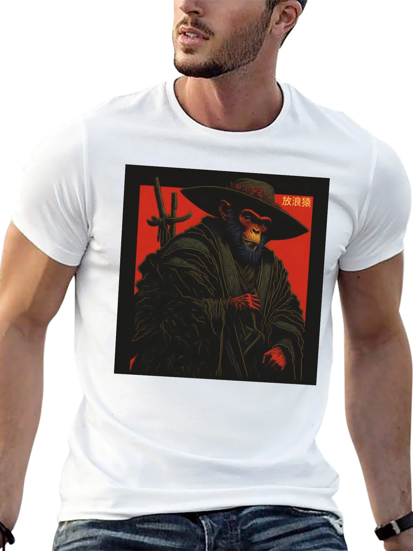 Monkey Samurai T-Shirt - Unique Graphic Tee