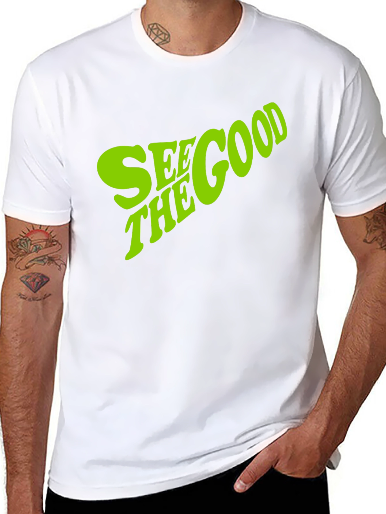 See the Good Graphic Tee - Trendy Black T-Shirt