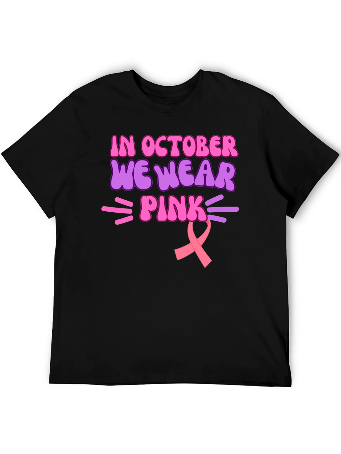 In October We Wear Pink Breast Cancer Awareness Tee