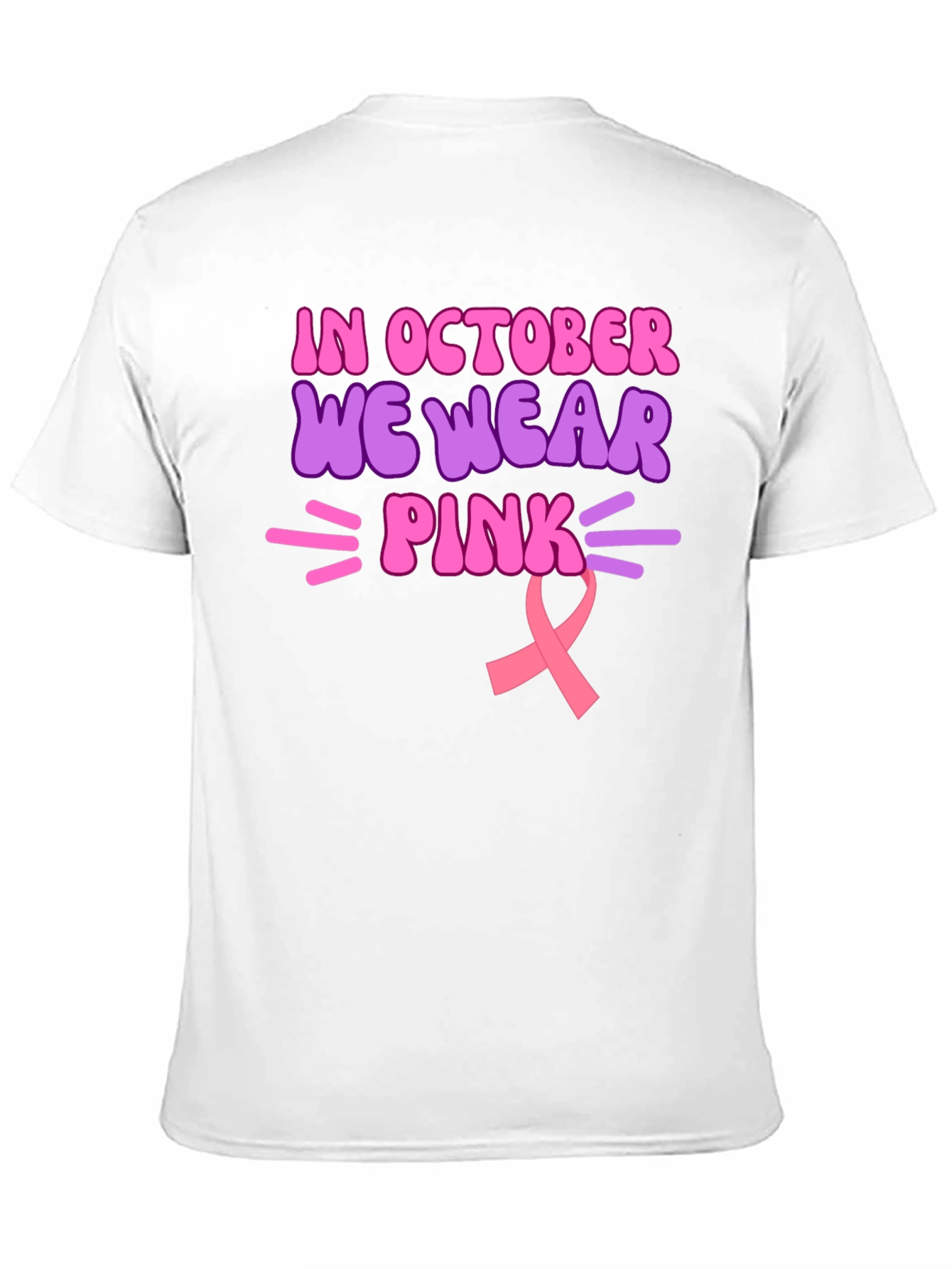 In October We Wear Pink Breast Cancer Awareness Tee