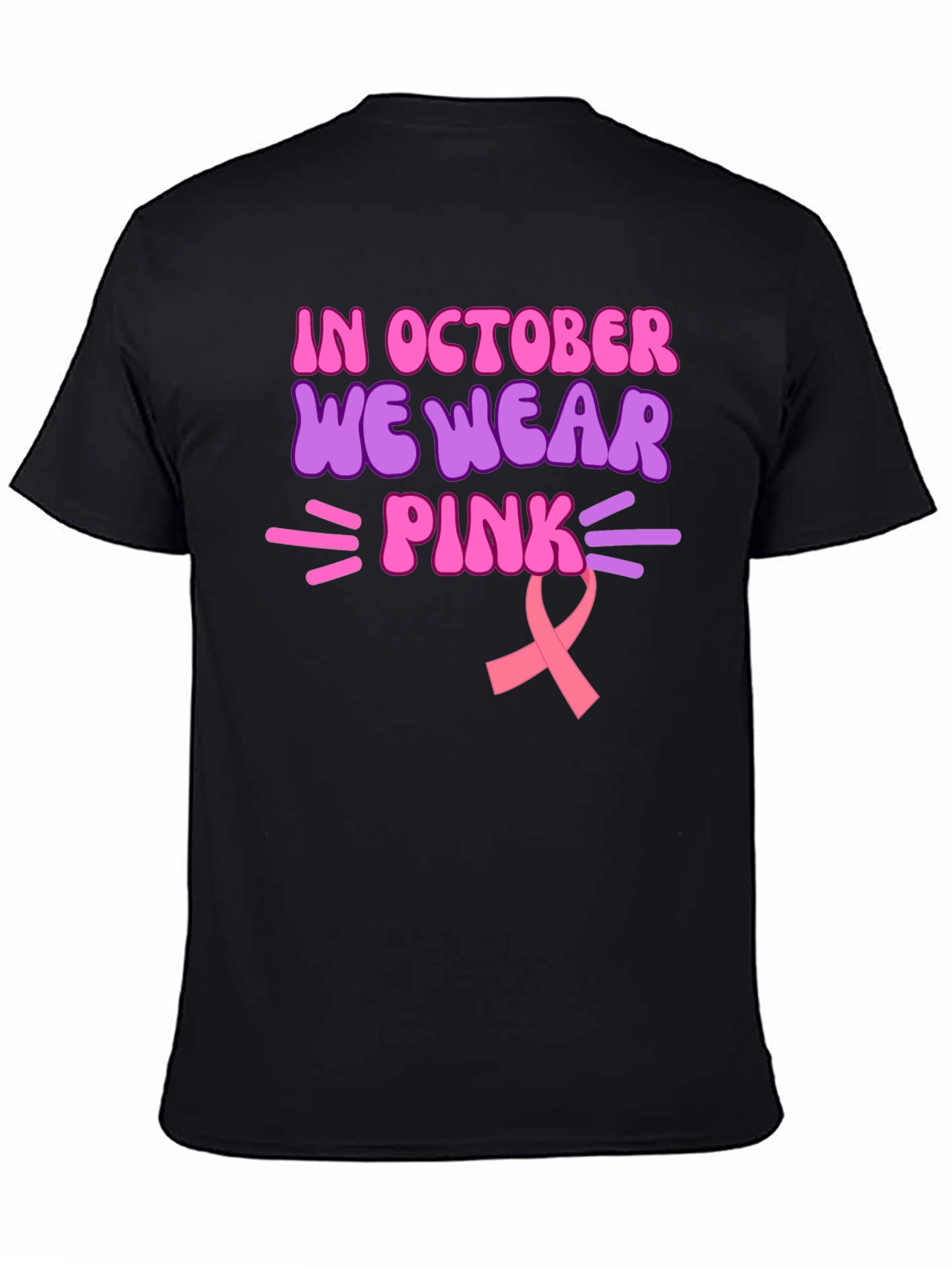 In October We Wear Pink Breast Cancer Awareness Tee