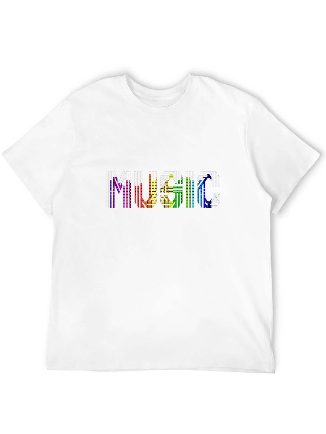 Rainbow Music Graphic Black T-Shirt