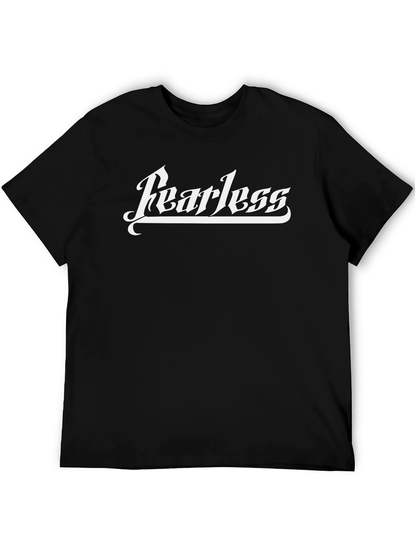 Fearless Graphic Tee - Black Cotton Comfort