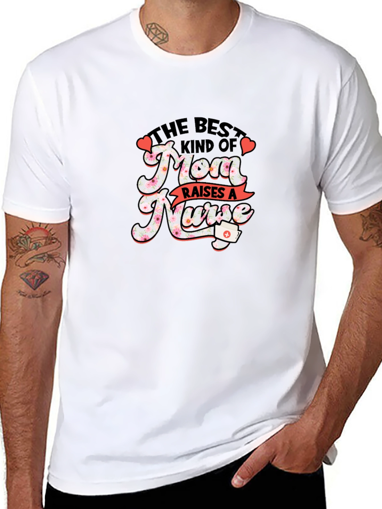 Best Mom Raises A Nurse Graphic T-Shirt
