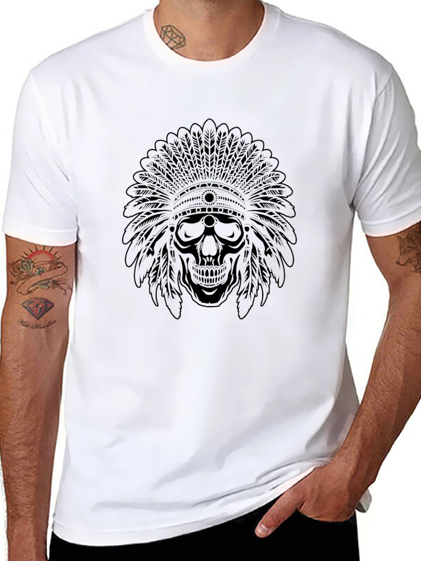 Skull Chief T-Shirt - Dark Graphic Tee