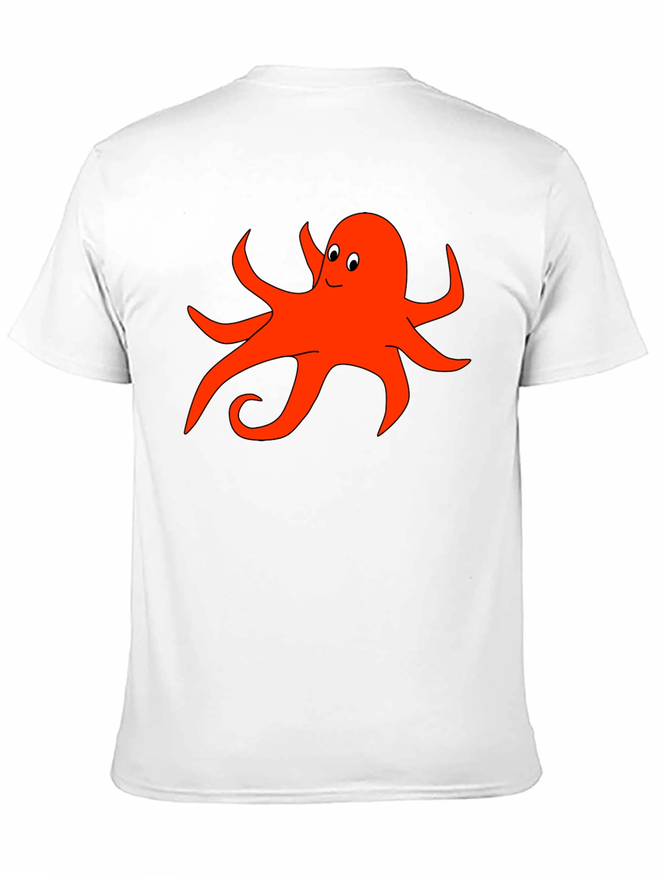 Fun Octopus Graphic Tee - Black Cotton T-Shirt