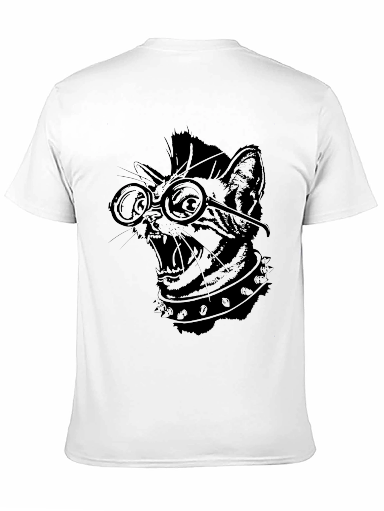 Punk Rock Cat T-Shirt - Cool Graphic Tee