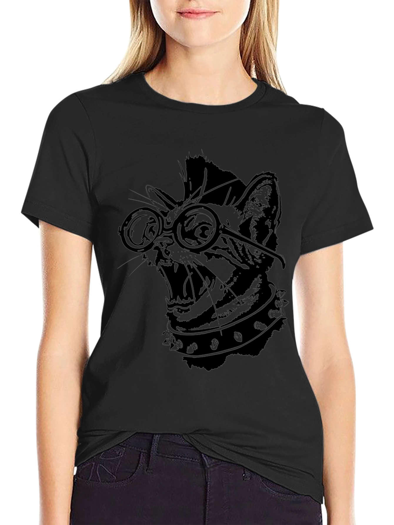 Punk Rock Cat T-Shirt - Cool Graphic Tee