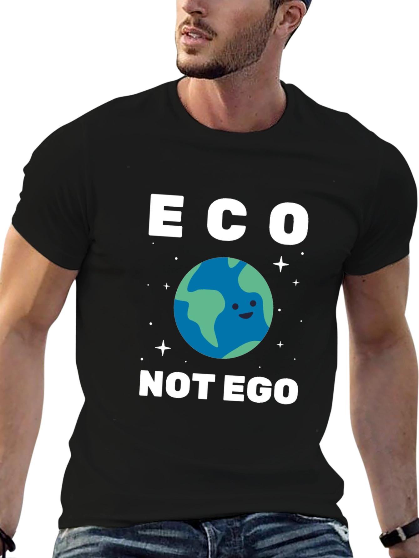Eco Not Ego Graphic T-Shirt - Earth Day Tee