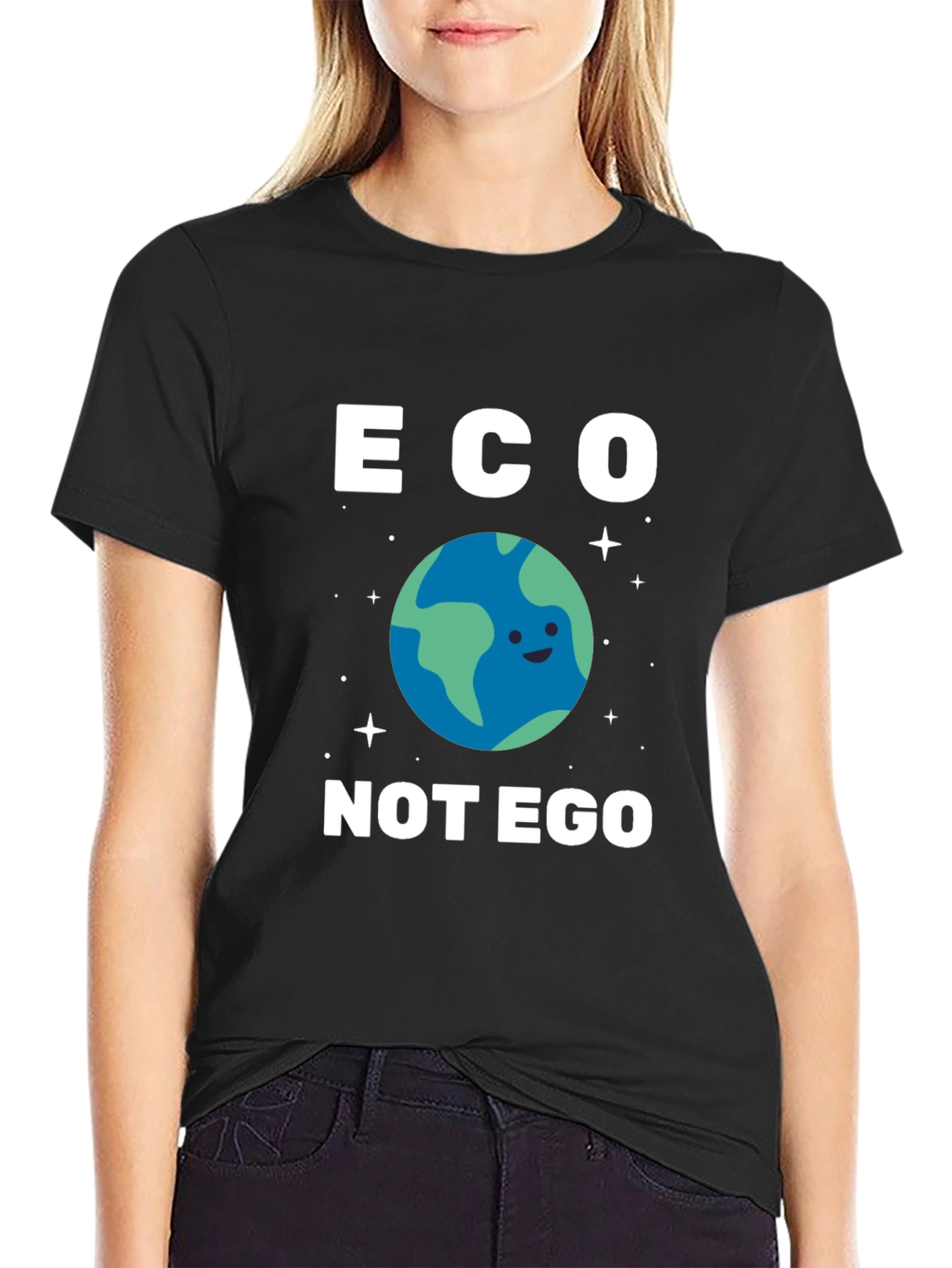 Eco Not Ego Graphic T-Shirt - Earth Day Tee