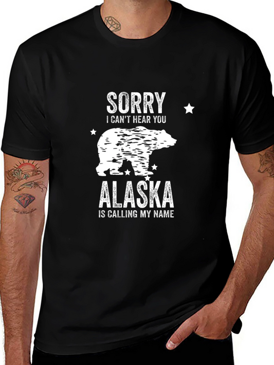 Alaska Calling T-Shirt Bear Graphic Tee