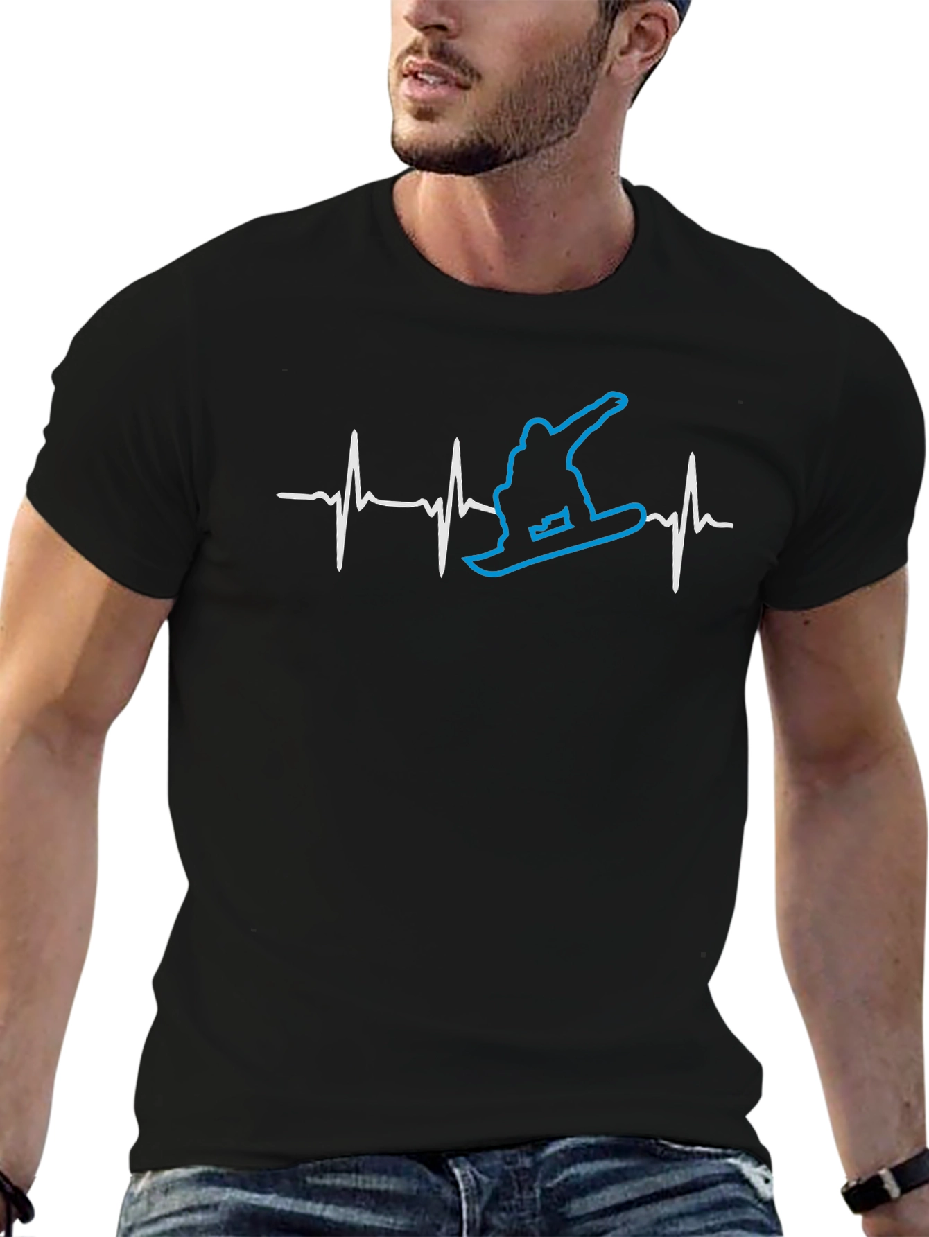 Snowboard Heartbeat T-Shirt - Cool Winter Sports Tee