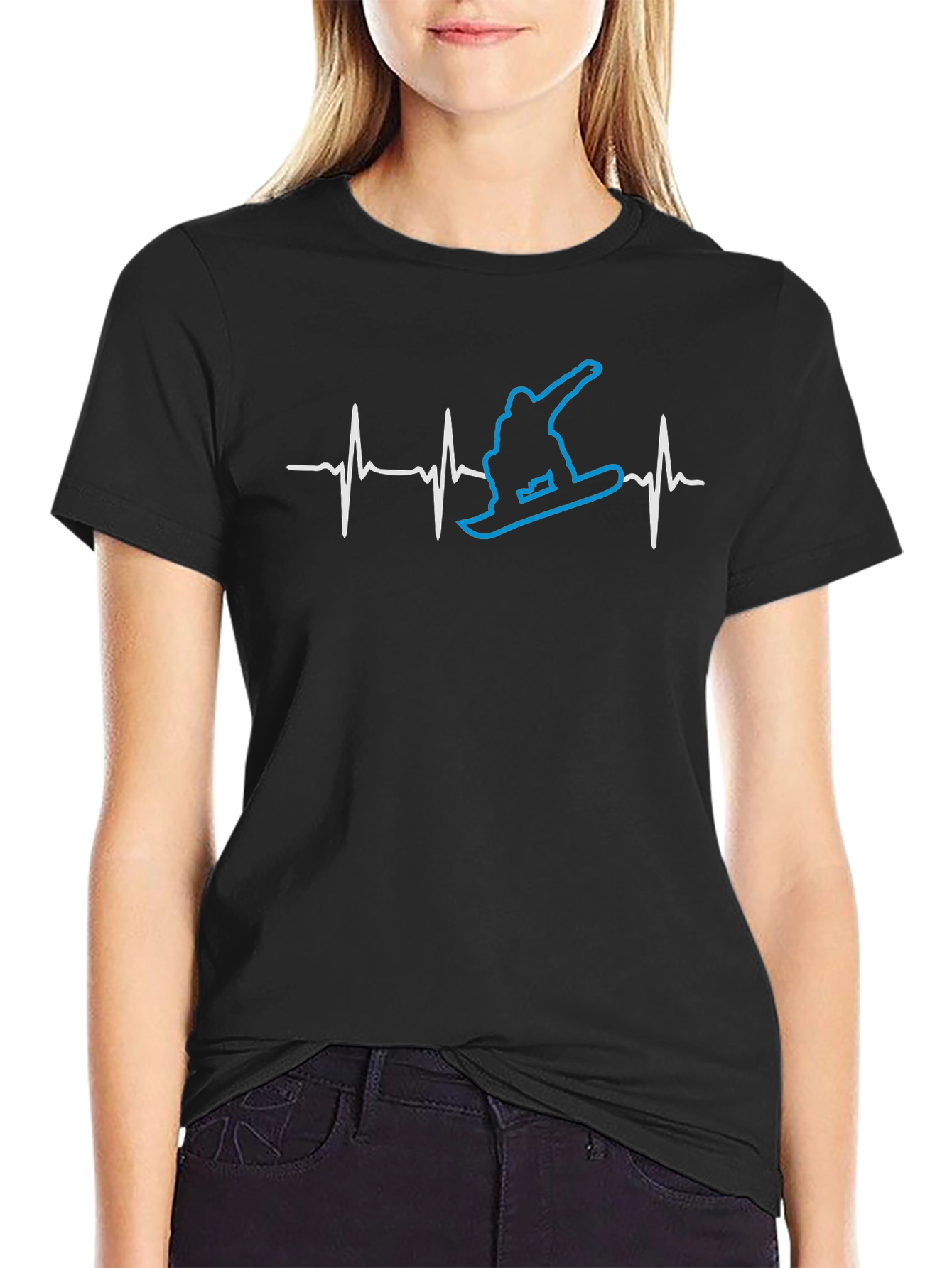 Snowboard Heartbeat T-Shirt - Cool Winter Sports Tee
