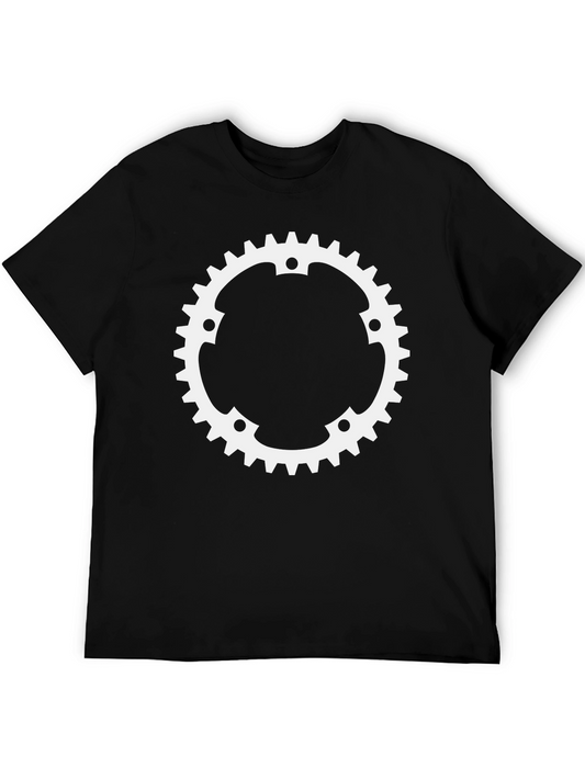 Gear Design T-Shirt - Black Cotton Tee