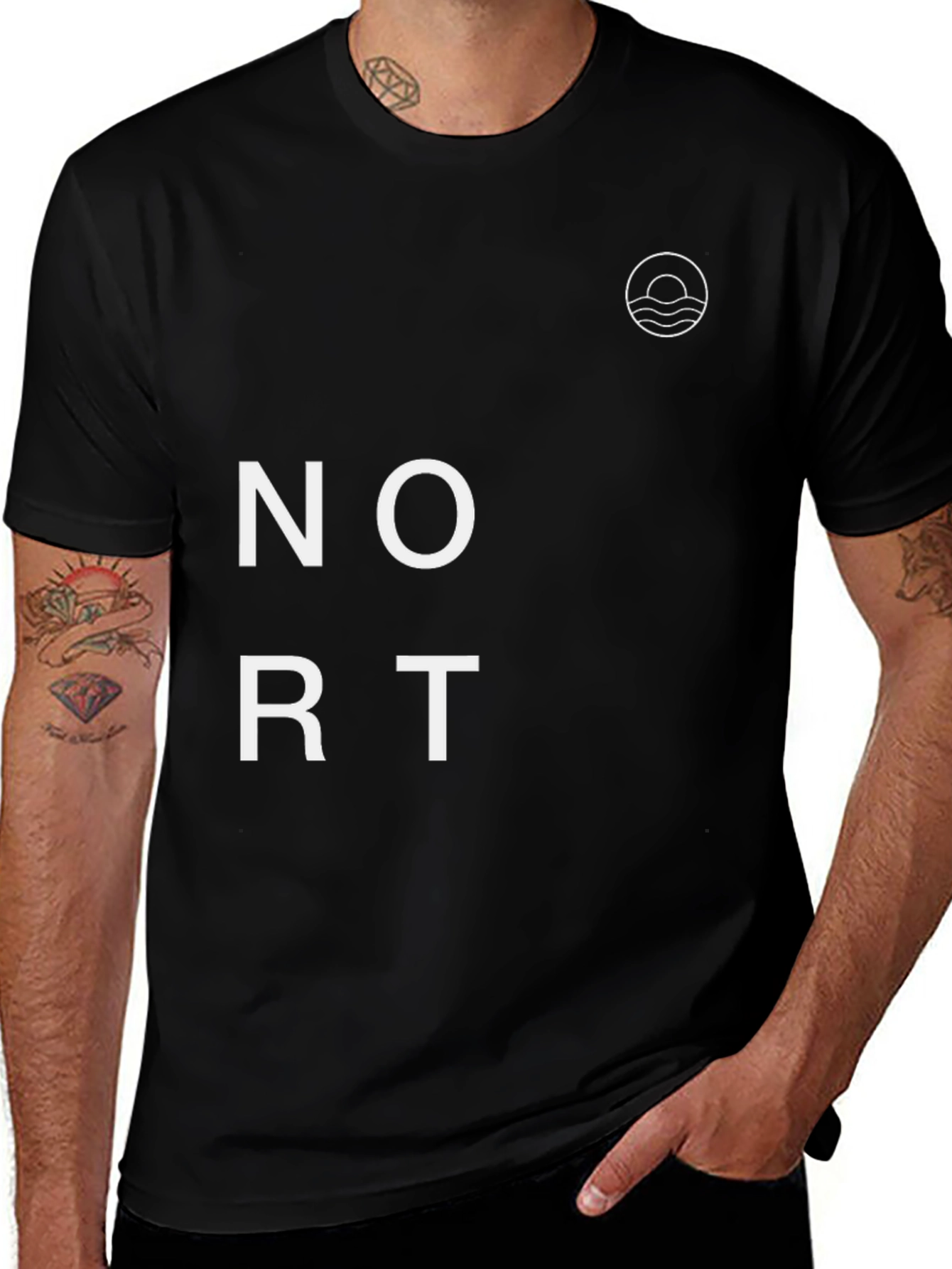 Modern Black Graphic Tee - NORTH Style