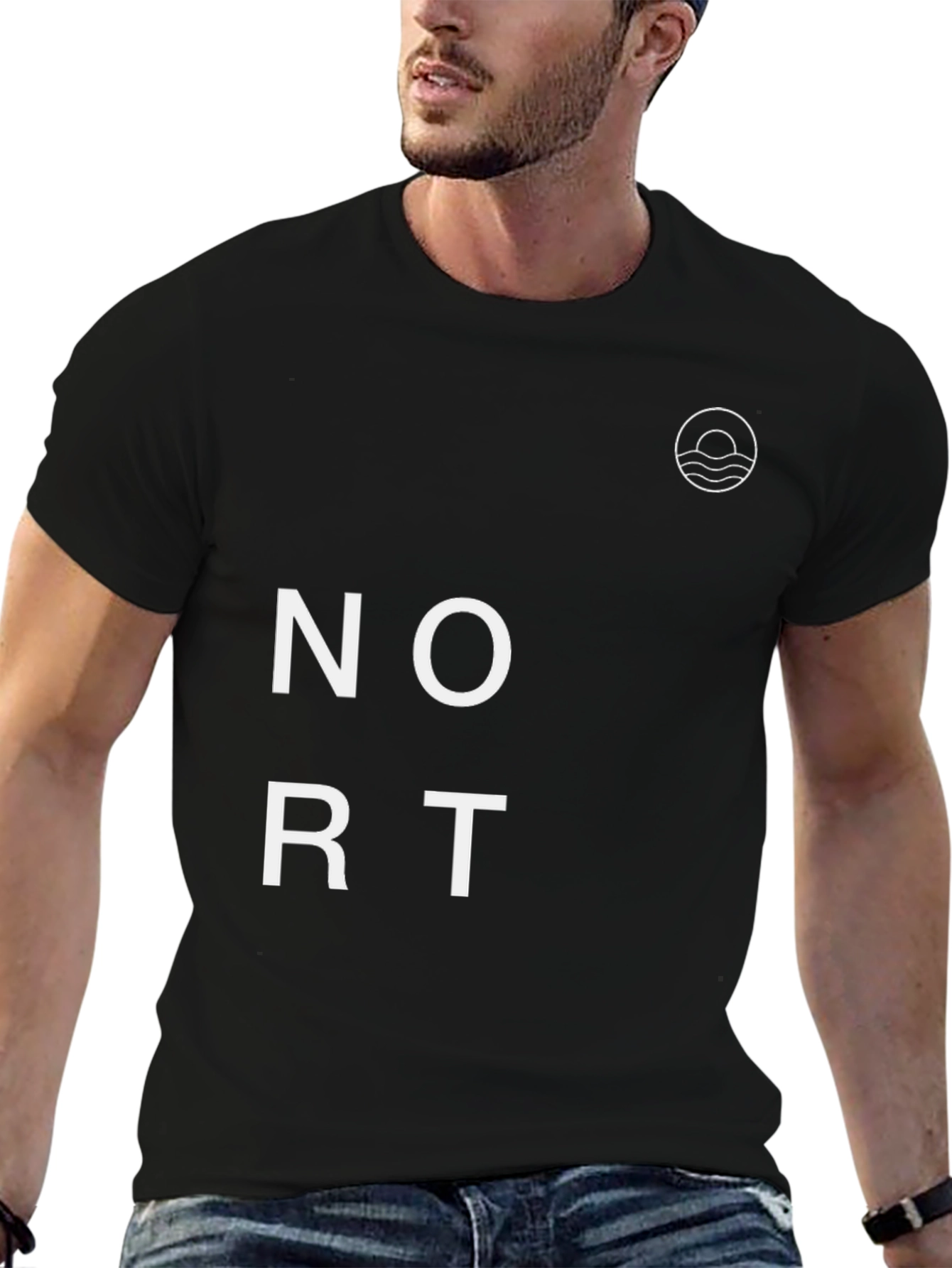 Modern Black Graphic Tee - NORTH Style