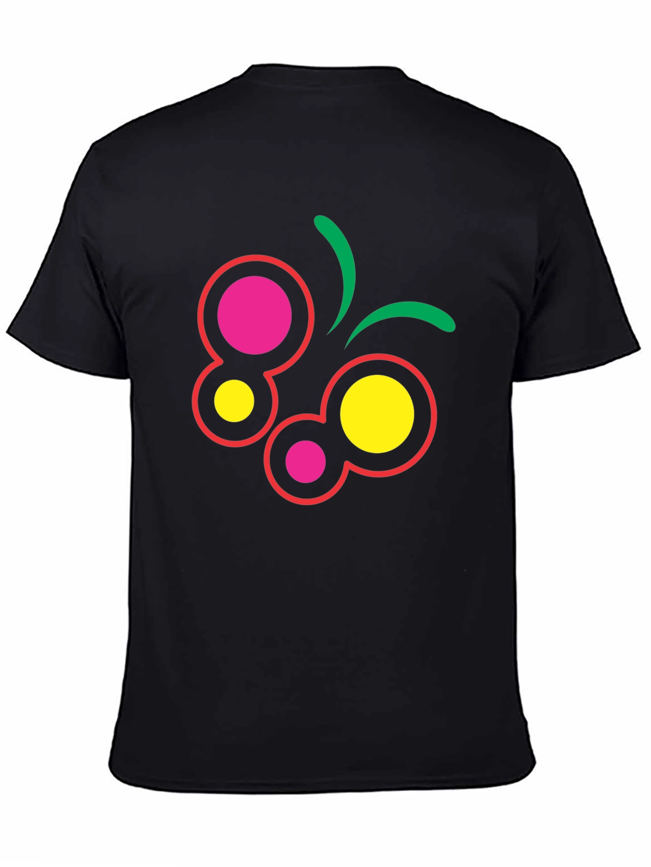 Abstract Butterfly Graphic Tee - Black Cotton Blend
