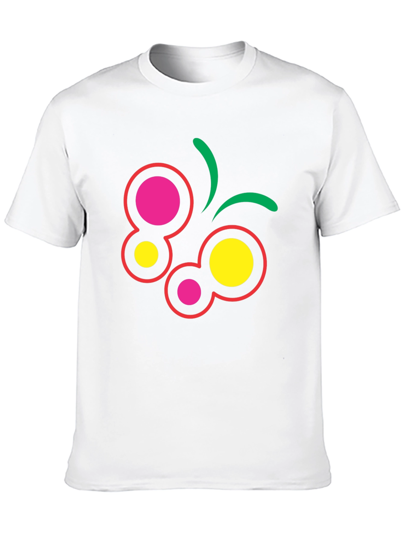 Abstract Butterfly Graphic Tee - Black Cotton Blend