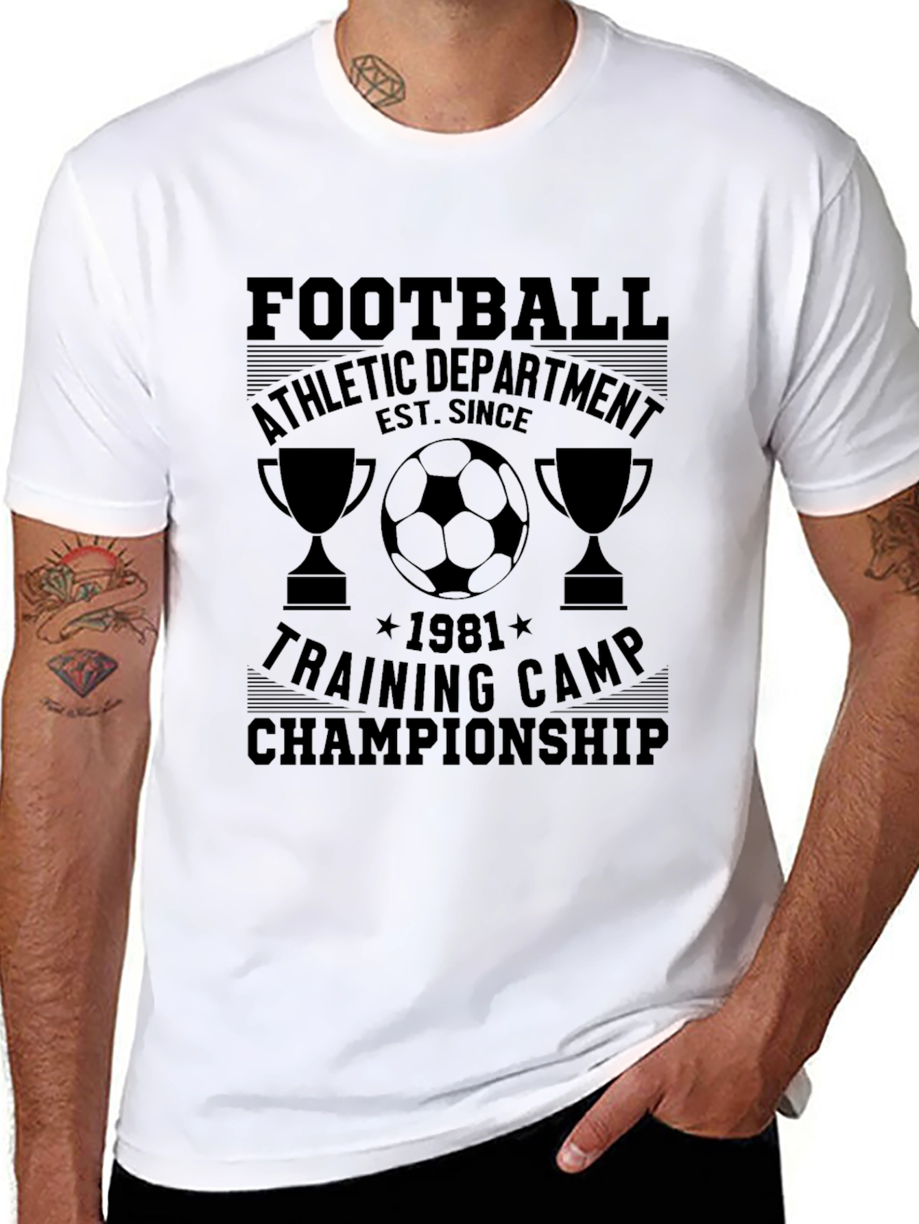 Football Athletic Department Black Graphic Tee