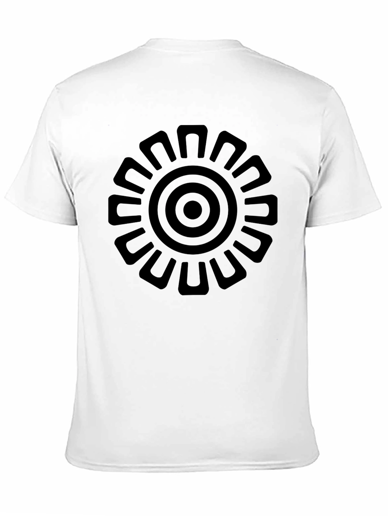 Abstract Sun Graphic T-Shirt - Stylish Black Tee