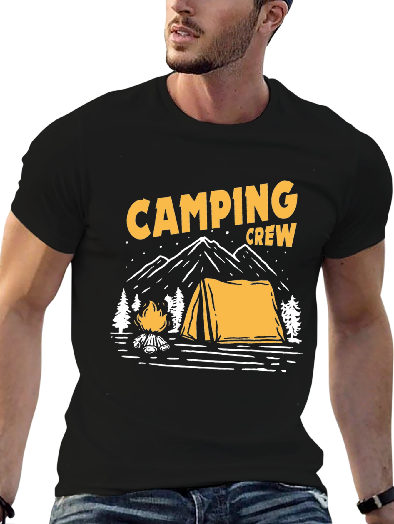Camping Crew Graphic Tee - Outdoor Adventure Shirt