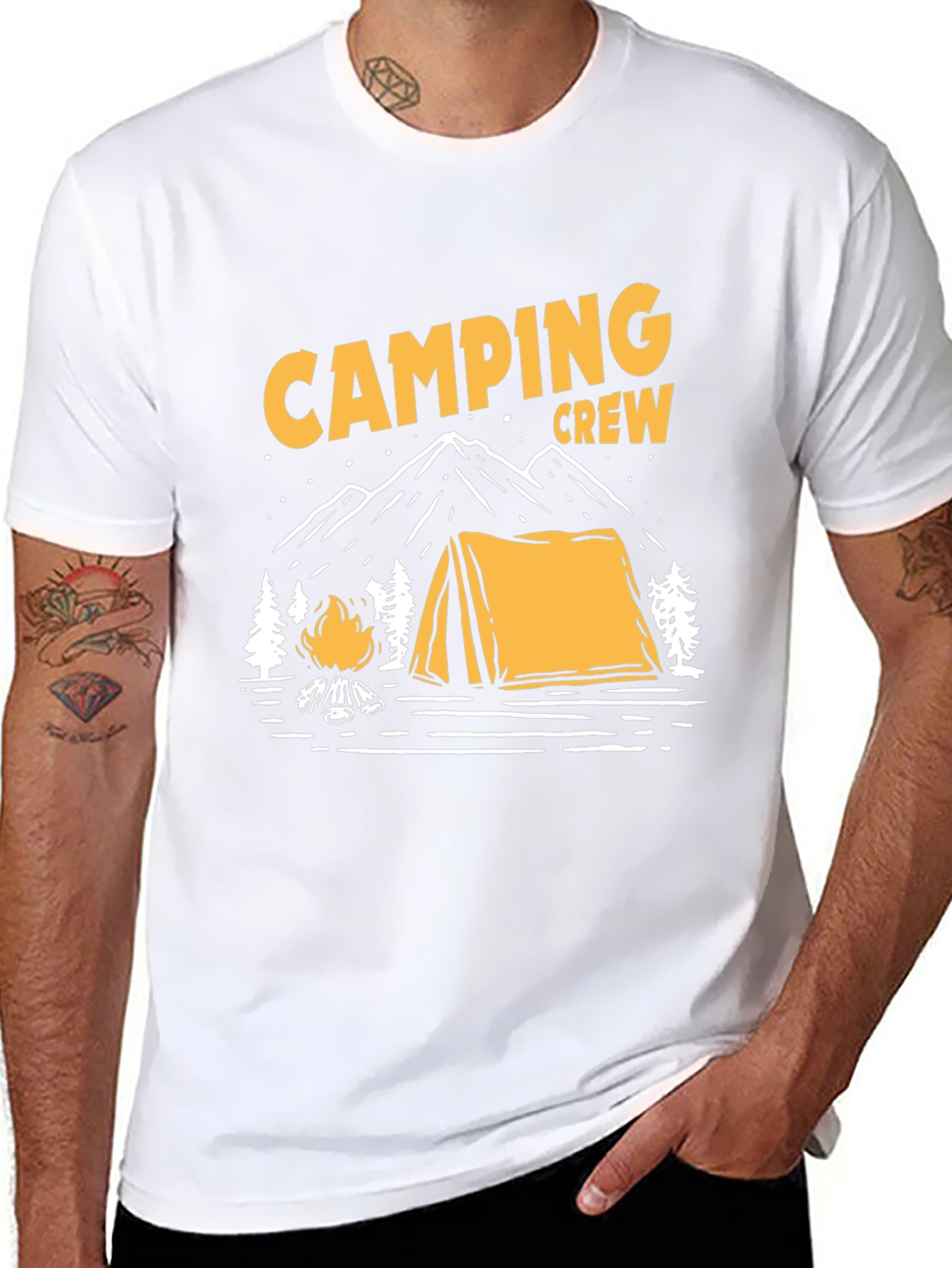 Camping Crew Graphic Tee - Outdoor Adventure Shirt