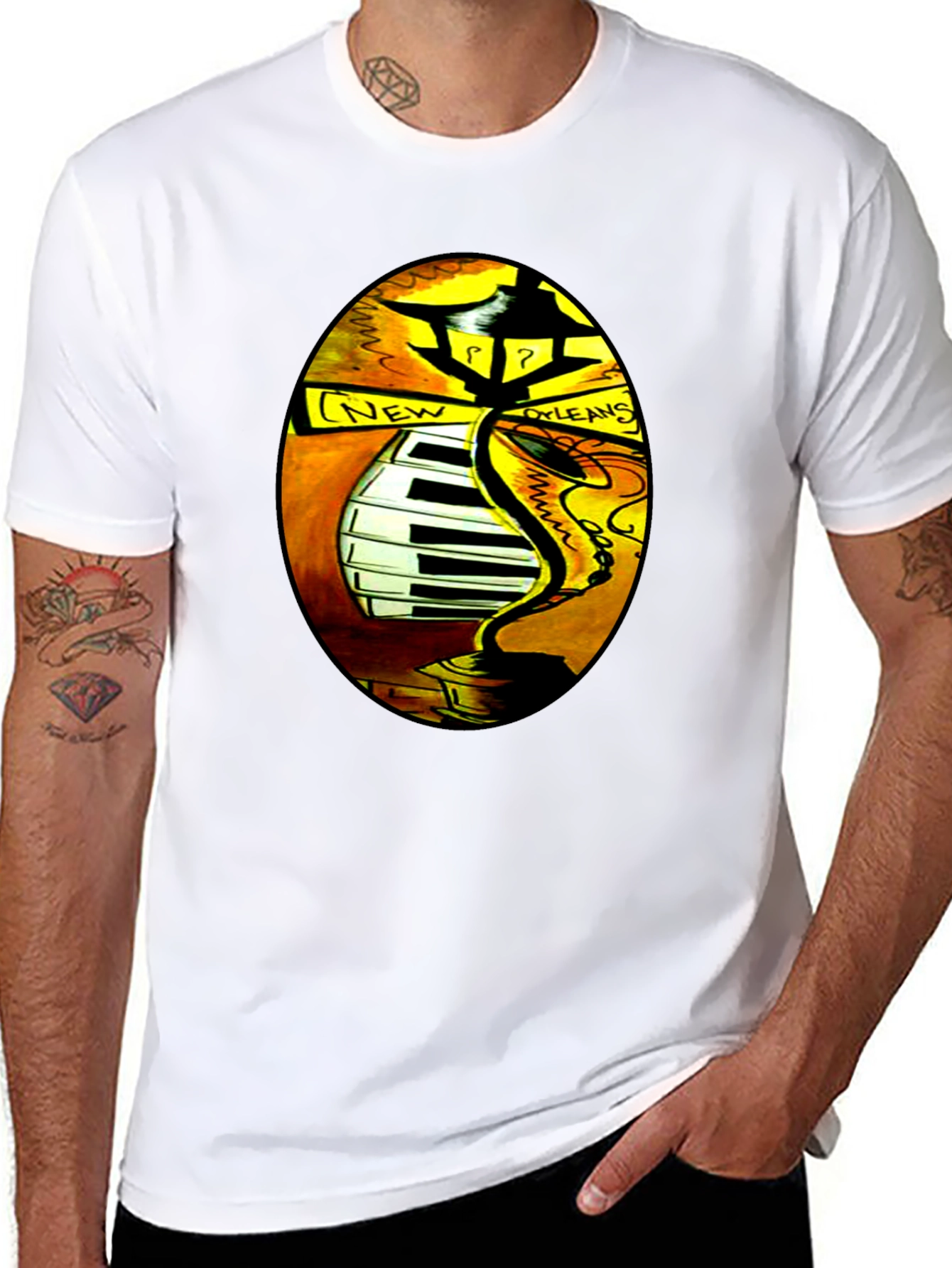 New Orleans Jazz Music Graphic T-Shirt