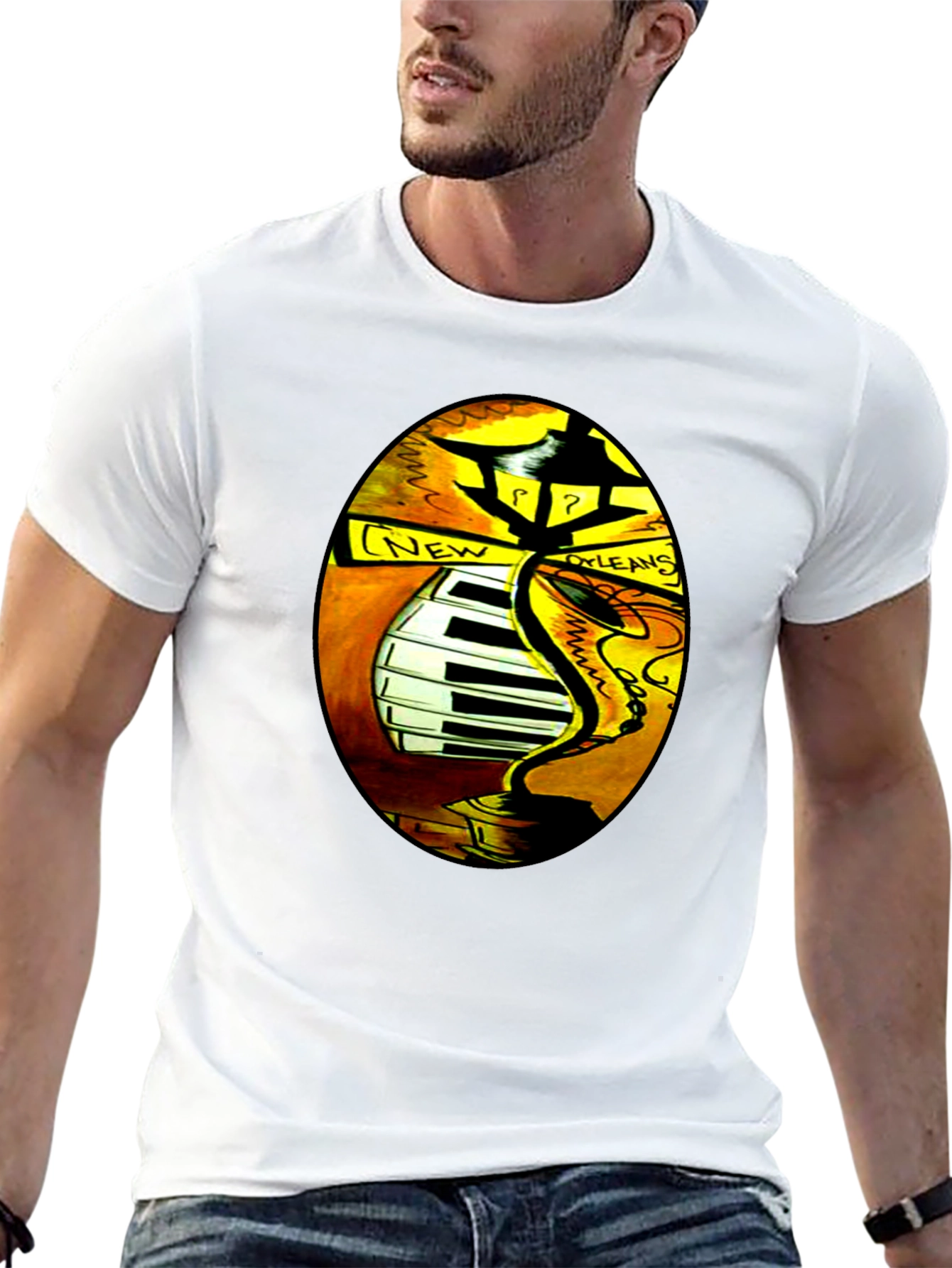 New Orleans Jazz Music Graphic T-Shirt