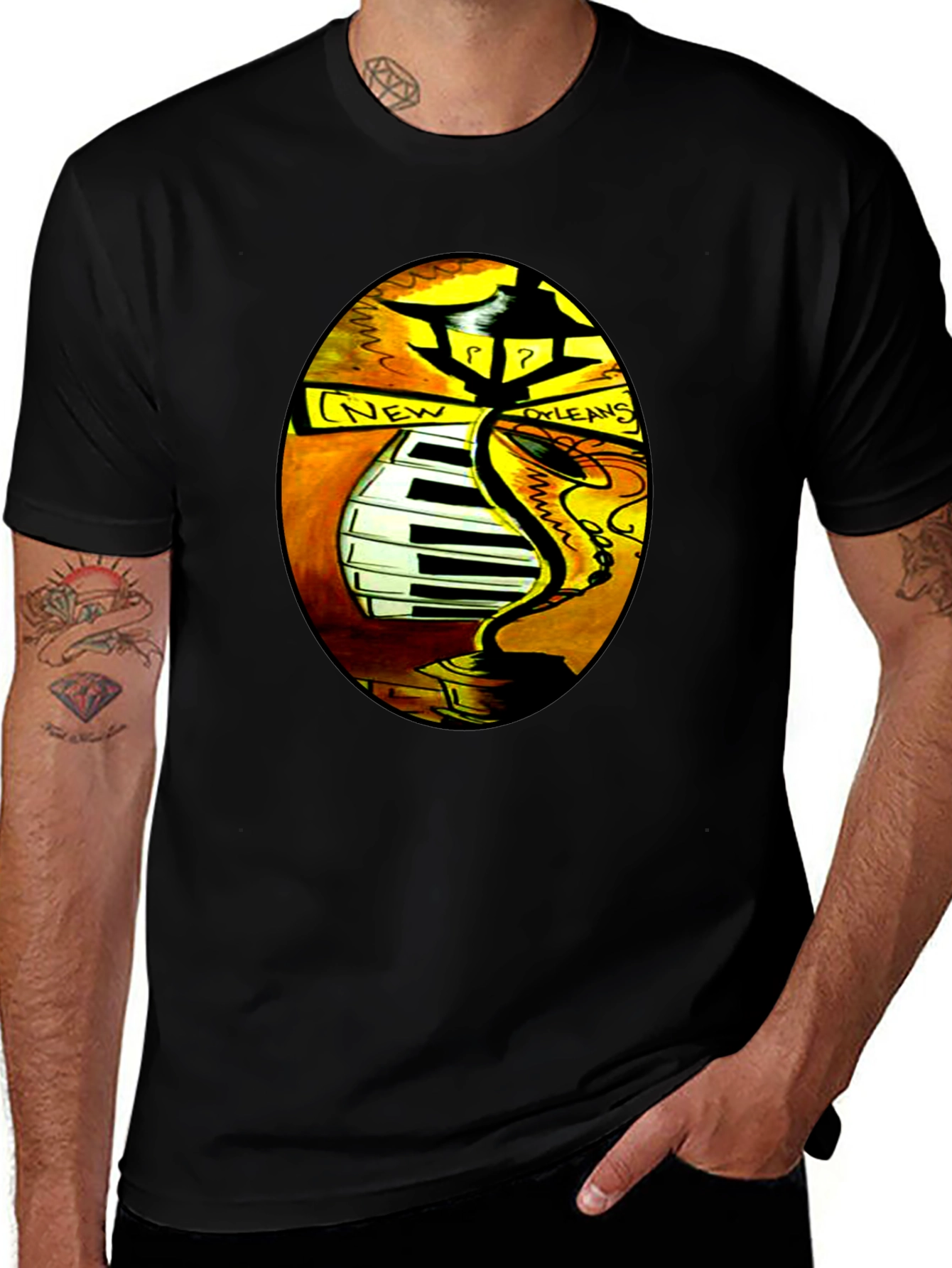 New Orleans Jazz Music Graphic T-Shirt
