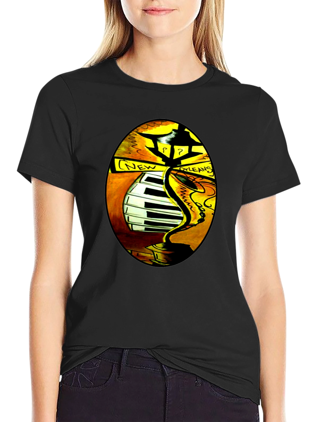 New Orleans Jazz Music Graphic T-Shirt
