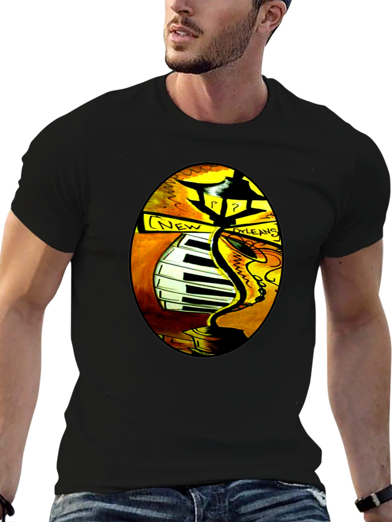 New Orleans Jazz Music Graphic T-Shirt