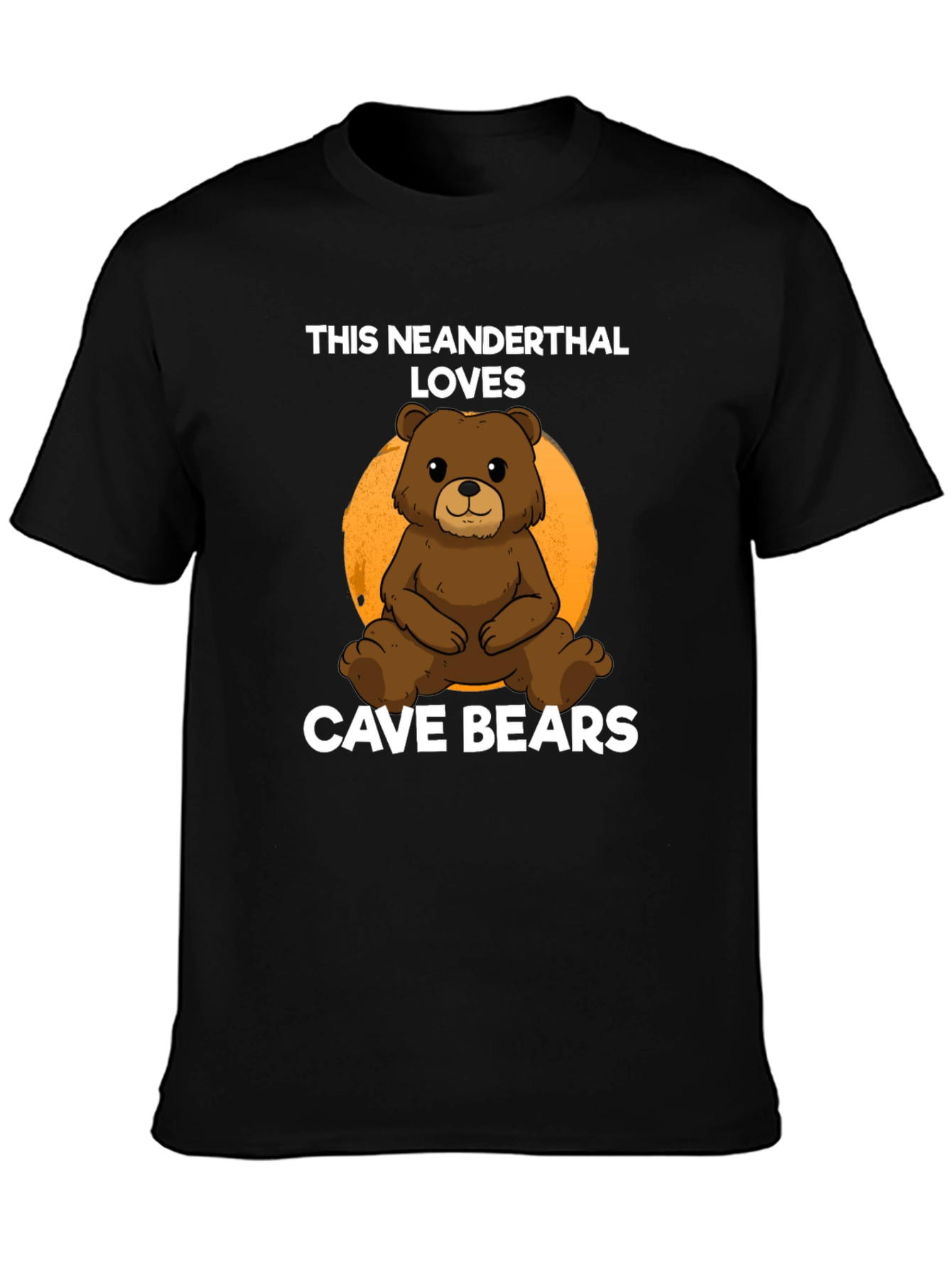 Neanderthal Loves Cave Bears Graphic T-Shirt